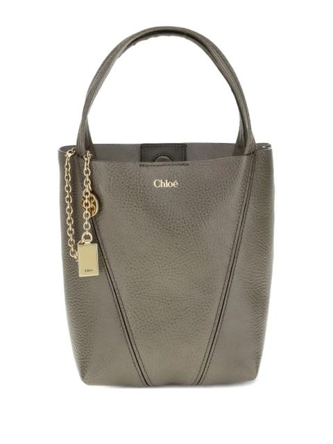 Chloé leather chain-detail shoulder bag - Grey - zdjęcie produktu nr 1