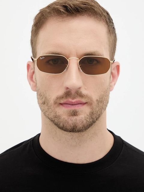 Ray-Ban okulary przeciwsłoneczne kolor złoty 0RB3947