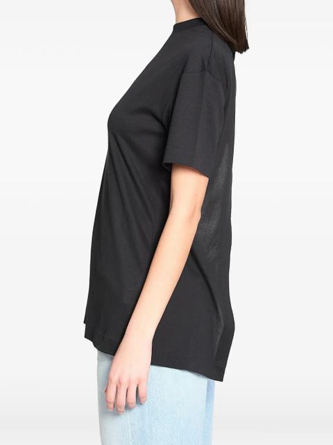 Jacquemus paper effect open back t-shirt - Black