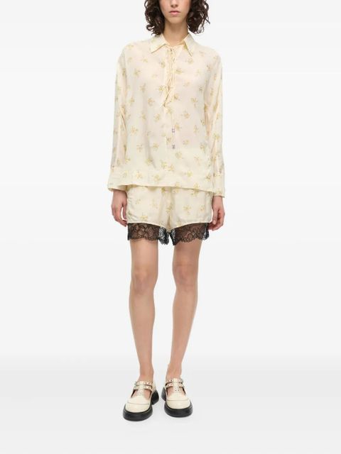 GANNI floral-print blouse - Neutrals - zdjęcie produktu nr 2