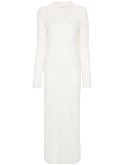 Jil Sander layered wool midi dress - White - zdjęcie produktu nr 1
