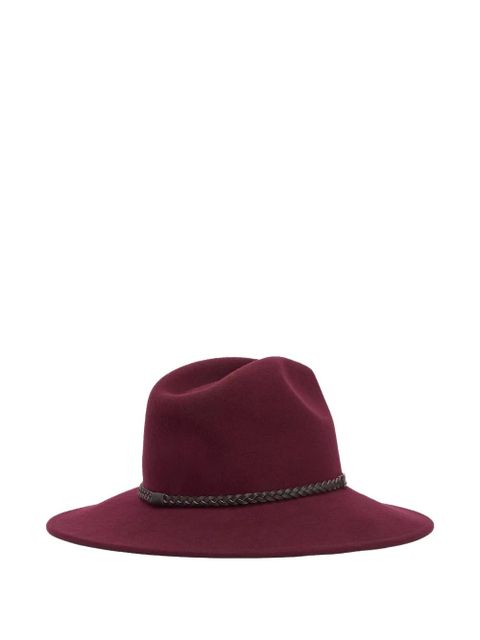 Barbour Tack fedora braided-trim hat - Red - zdjęcie produktu nr 2