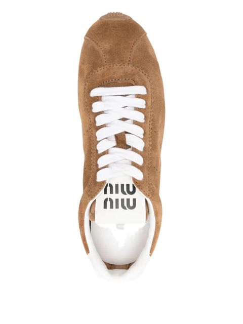 Miu Miu Plume suede sneakers - Brown - zdjęcie produktu nr 2