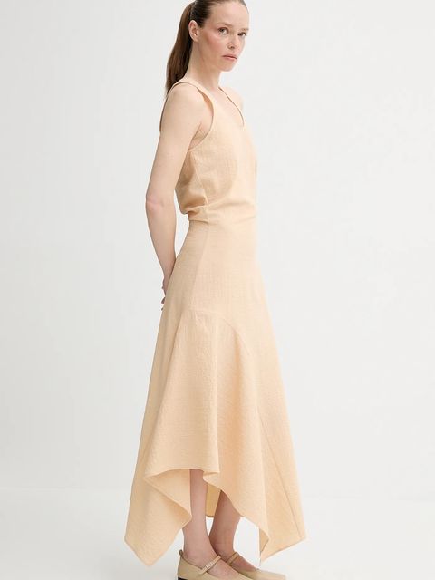 AERON sukienka GALE kolor beżowy maxi rozkloszowana DR580571 - zdjęcie produktu nr 2