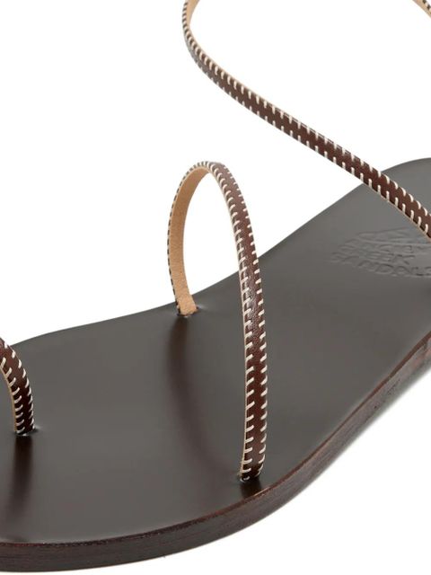 Ancient Greek Sandals Eleftheria stitched sandals - Brown