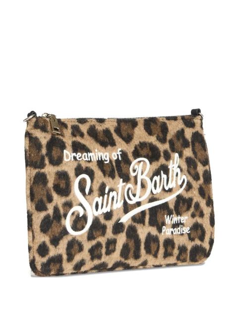 MC2 Saint Barth Aline leopard-print clutch bag - Brown