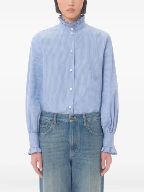 Valentino Garavani striped poplin shirt - Blue