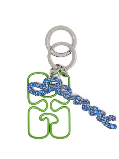 GANNI logo keyring - Silver - zdjęcie produktu nr 1