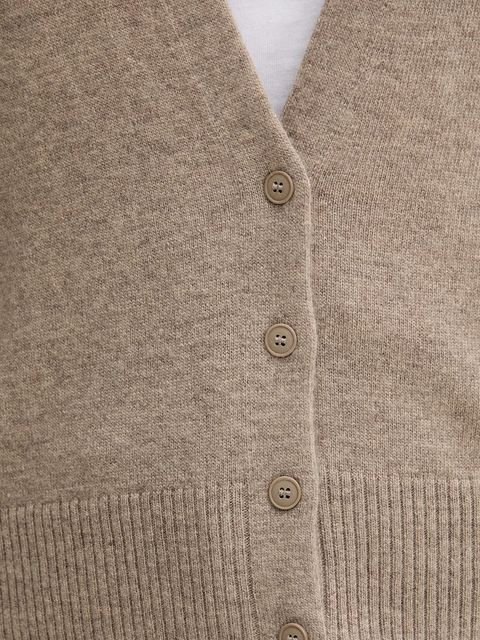 United Colors of Benetton kardigan z dodatkiem wełny damski kolor beżowy lekki 102HD6052