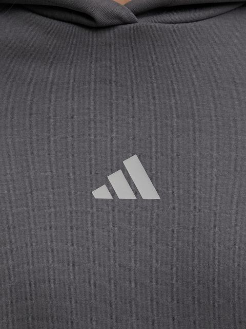 adidas bluza Stadium damska kolor szary z kapturem gładka KB4959