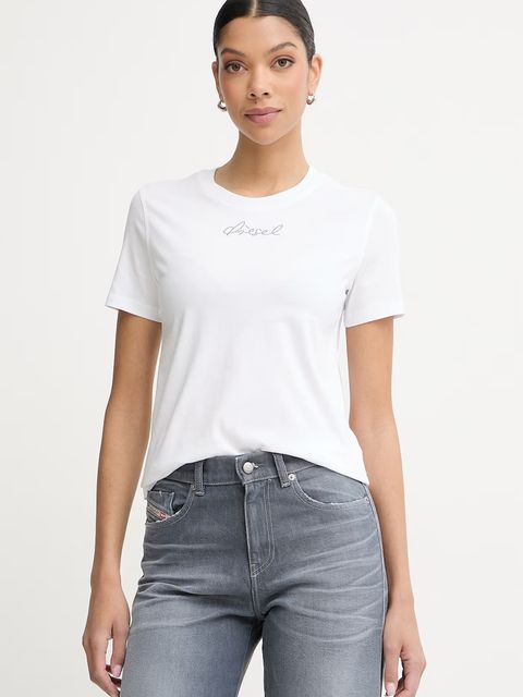 Diesel t-shirt basic damski bawełniany T-REG-S2 - zdjęcie produktu nr 2
