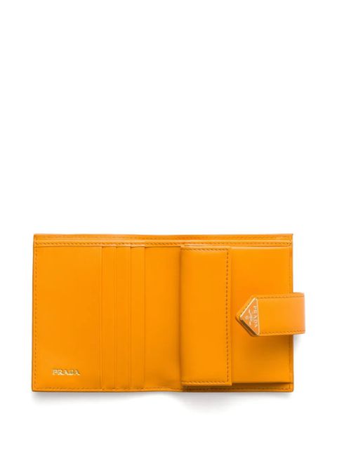 Prada small Saffiano leather wallet - Orange