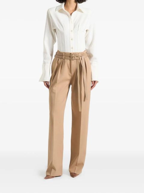 Manière De Voir Pascale twin-belt tailored trousers - Neutrals - zdjęcie produktu nr 2