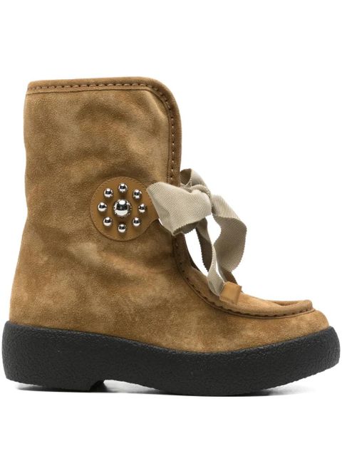 Valentino Garavani suede ankle boots - Neutrals - zdjęcie produktu nr 1