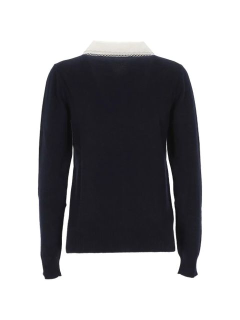 Miu Miu round-collar cardigan - Blue - zdjęcie produktu nr 2