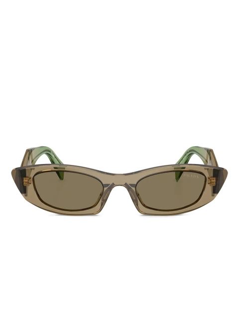 Prada Eyewear geometric-frame sunglasses - Green - zdjęcie produktu nr 1