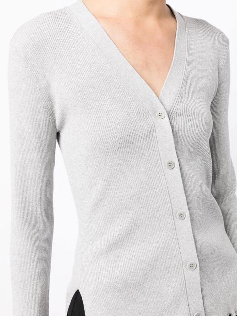 3.1 Phillip Lim Ruffle-Seamed long-sleeve cardigan - Grey