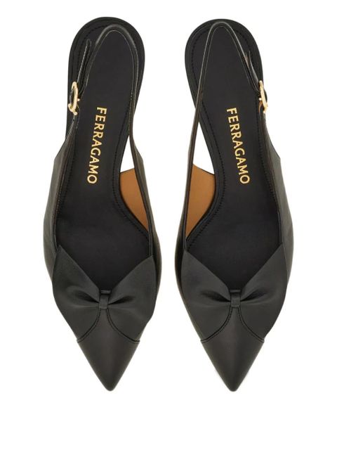 Ferragamo 40mm Bow slingback pumps - Black