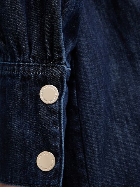 Morgan sukienka jeansowa kolor niebieski mini rozkloszowana RICK