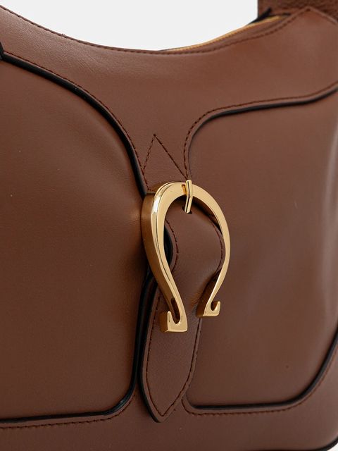 Pollini torebka skórzana kolor brązowy PC4429PP0N QG1