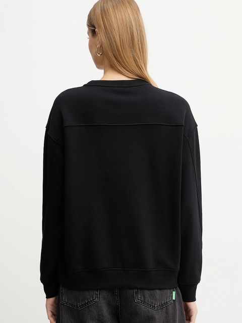 Pinko bluza bawełniana damska kolor czarny z aplikacją 100534 A2RO