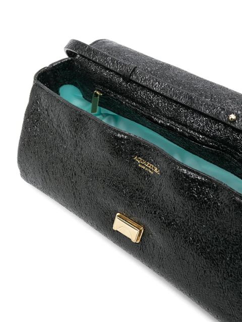 Aquazzura Twist crinkled clutch bag - Black