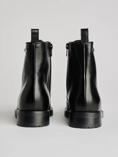 Karl Lagerfeld botki BLAKE damskie kolor czarny na płaskim obcasie KL41454