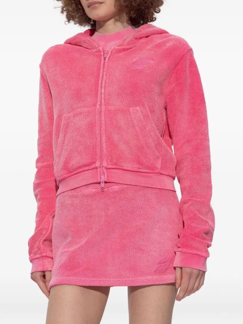 Alexander Wang leaf-embroidered hooded zip-up top - Pink - zdjęcie produktu nr 2