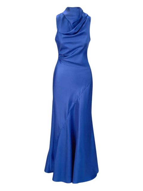 STAUD Frida silk maxi dress - Blue - zdjęcie produktu nr 1