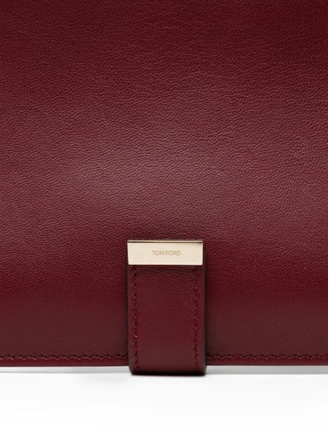 TOM FORD gold-tone clasp cross body bag - Red