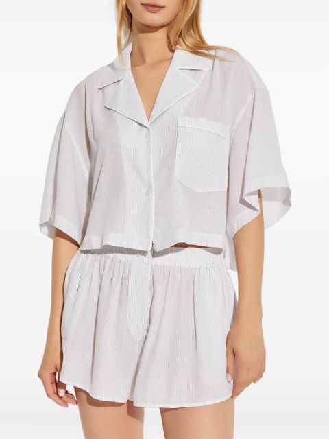 Alexander Wang pinstripe short-sleeve top - White - zdjęcie produktu nr 2
