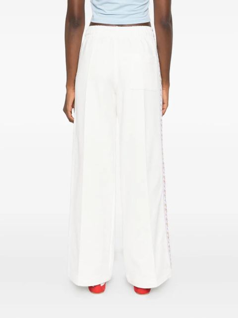 Casablanca floral-stripe track pants - White