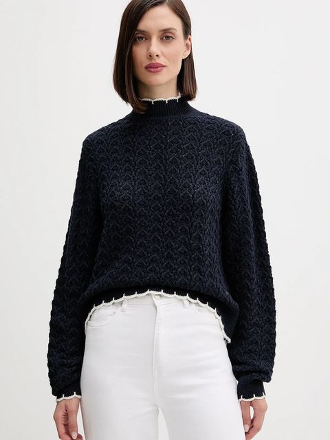 Pepe Jeans sweter damski kolor granatowy z półgolfem PL7000016 - zdjęcie produktu nr 1