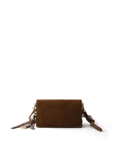Prada Soft Sound small suede shoulder bag - Brown - zdjęcie produktu nr 2