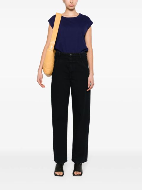 LEMAIRE cap-sleeve jersey T-shirt - Purple