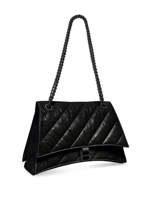 Balenciaga medium Crush chain-strap shoulder bag - Black