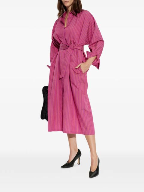 Max Mara belted striped dress - Pink
