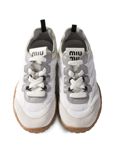 Miu Miu Tyre stitching sneakers - White