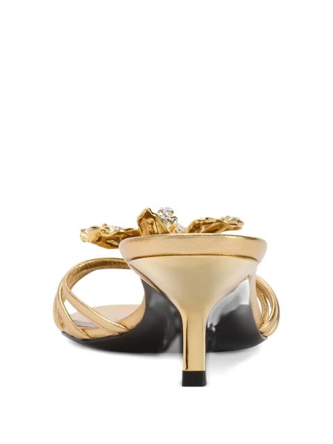 Giuseppe Zanotti orchid-motif sandal - Gold