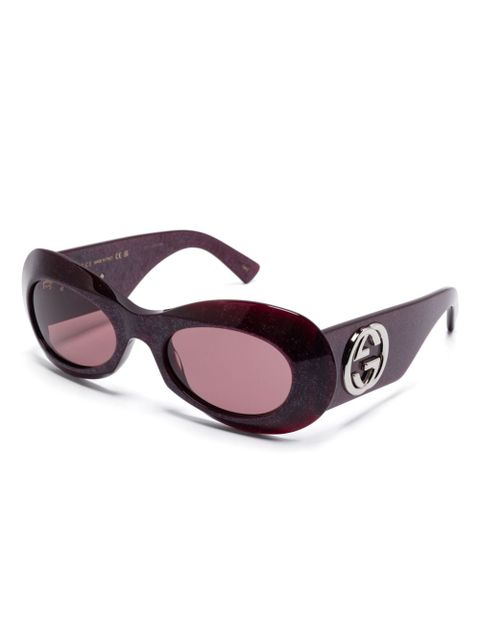 Gucci Eyewear oval-frame sunglasses - Purple - zdjęcie produktu nr 2