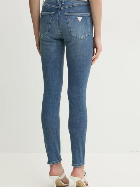 Guess jeansy damskie kolor niebieski W5RA46 D5L72