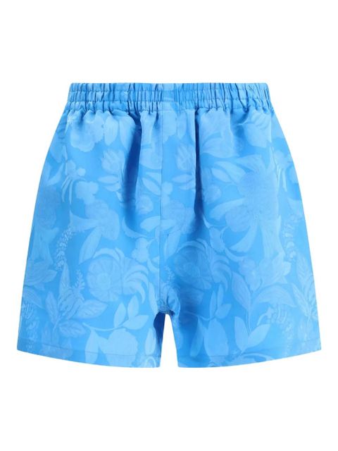 Balenciaga floral-print elastic-waist shorts - Blue - zdjęcie produktu nr 1