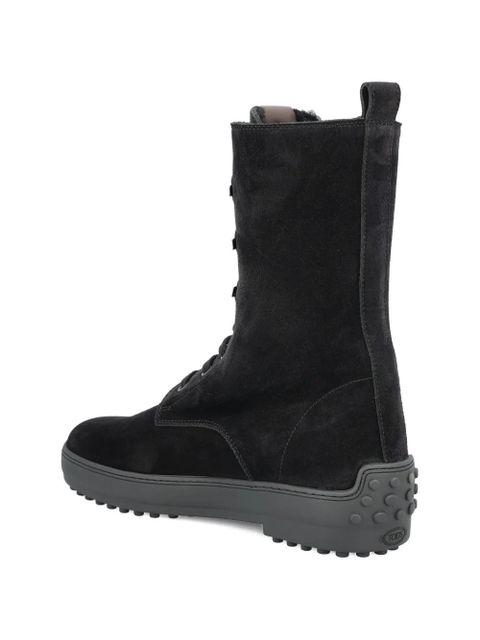 Tod's suede lace-up boots - Black