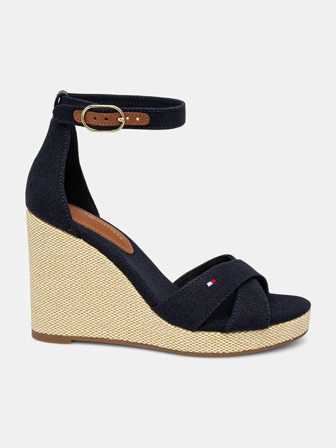 Tommy Hilfiger sandały FLAG HIGH WEDGE ESPAD CRISSCROSS - zdjęcie produktu nr 2