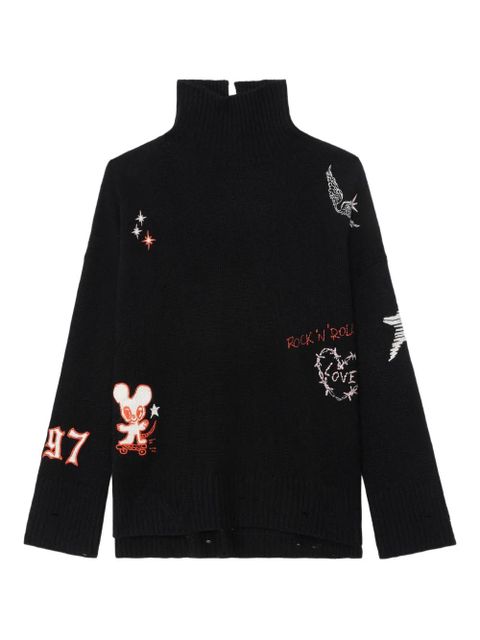 Zadig&Voltaire Bleeza embroidered sweater - Black - zdjęcie produktu nr 1