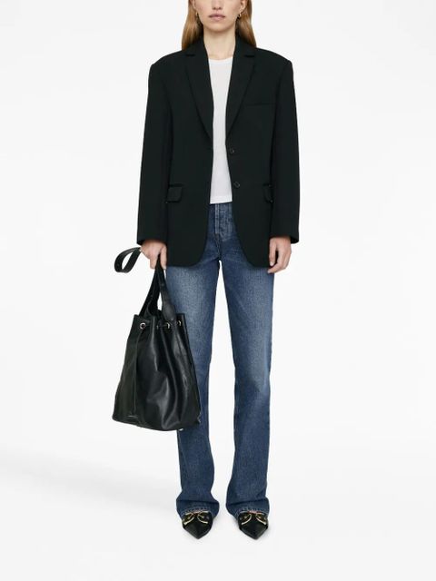 ANINE BING Alana leather bucket bag - Black - zdjęcie produktu nr 2