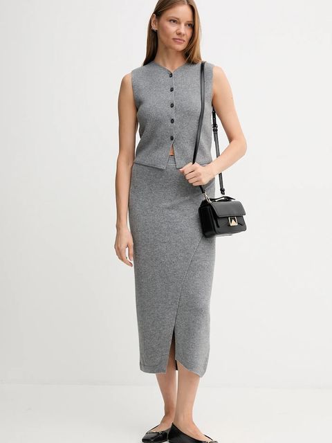 OUI kamizelka z wełną damski kolor szary lekki 86170 - zdjęcie produktu nr 2