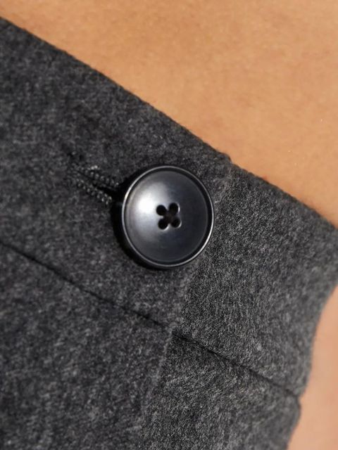 Yves Salomon buttoned wide-leg trousers - Grey