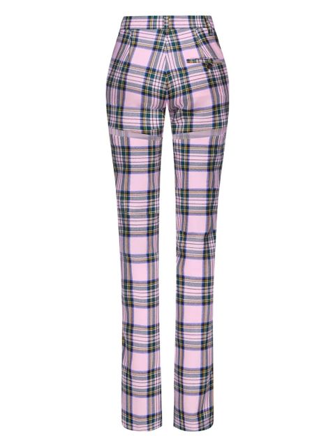 AREA Checked trousers - Pink
