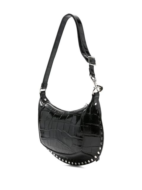 ISABEL MARANT crocodile-embossed studded shoulder bag - Black - zdjęcie produktu nr 2